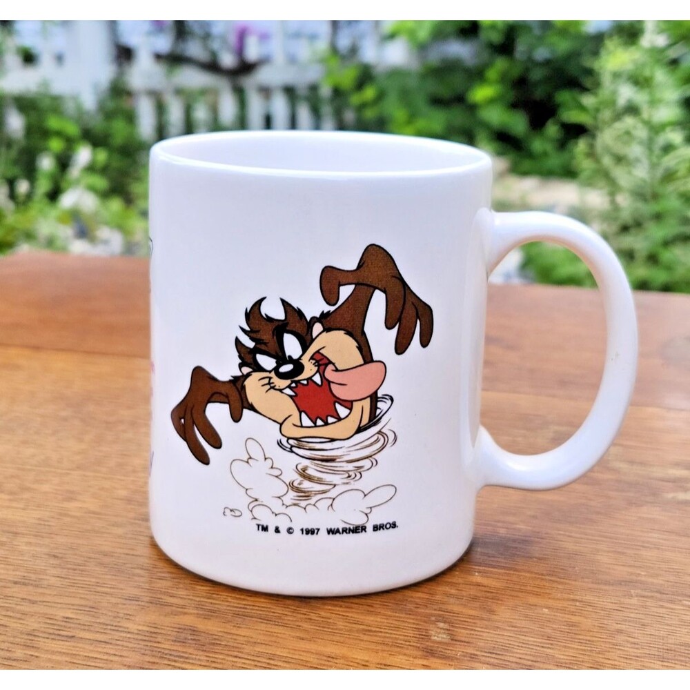 Vintage 1997 Looney Tunes Taz Personalized Mug‎ JERRY Tasmanian Devil Coffee Cup